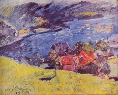 Walchensee, gelbe Wiese by Lovis Corinth