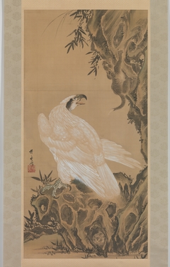 White Eagle Eyeing a Mountain Lion by Kawanabe Kyōsai