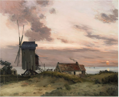 Windmill on a Beach by Jean-Charles Cazin