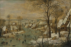 Winter Landscape with a Bird-trap by Pieter Breughel the Younger