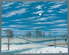 Winter Scene in Moonlight by Henry Farrer