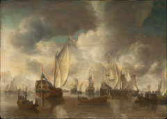 Yacht of the Princes of Orange and Other Ships by Jan Abrahamsz Beerstraaten