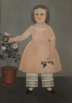 Young Girl with Flowers by Samuel Miller