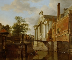 A Canal Junction, near a Church by Jan van der Heyden