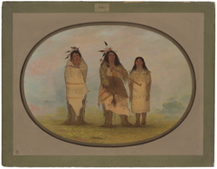 A Cheyenne Chief, His Wife, and a Medicine Man by George Catlin