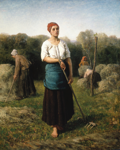 A Girl with a Rake by Jules Breton