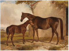 A Mare and Foal by William Osborne