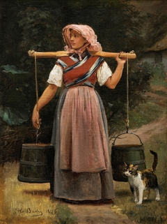 A Milkmaid by Otto Bache