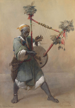 A Nubian Harper by Carl Haag