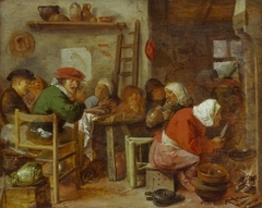 A Woman Making Pancakes by Adriaen Brouwer