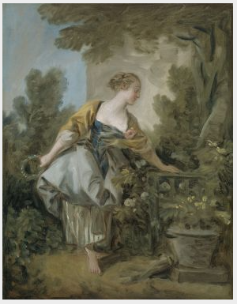 A Young Girl in a Park by François Boucher