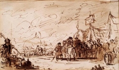 An Encampment - Sir David Wilkie - ABDAG003532 by David Wilkie