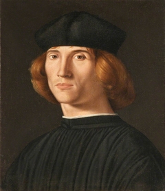 An Unknown Young Man in a Black Cap by Andrea Previtali