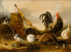 Animals in the yard. by Gijsbert d'Hondecoeter