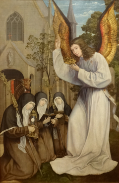 Appearance of Angel to Saint Clare, Saint Agnes and Saint Colette by Quentin Matsys