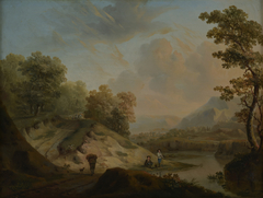 Bergachtig landschap by Andries Vermeulen