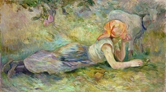 Bergère couchée by Berthe Morisot