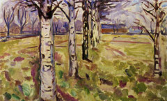 Birch Trunks by Edvard Munch