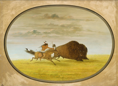 Buffalo Chase by George Catlin