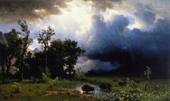 Buffalo Trail: The Impending Storm by Albert Bierstadt