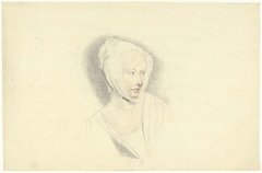 Buste van vrouw, naar rechts ziend by Unknown Artist