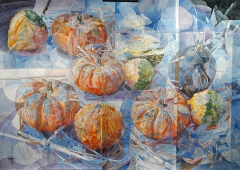 CALABAZAS NARANJA Y AZUL / ORANGE AND BLUE PUMPKINS by Fernando Artal