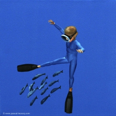 CALLIGRAMME DE GRENOUILLE 35 by Pascal Lecocq