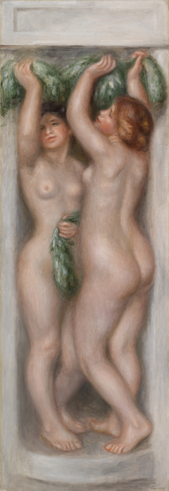 Caryatids (Cariatides); also called Deux baigneuses (panneau décoratif) by Auguste Renoir