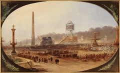 Cérémonie funèbre sur la place de la Concorde, en l'honneur des victimes des journées de juin 1848, le 6 juillet 1848 by Anonymous