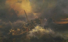 Coup de vent sur la rade d'Alger by Théodore Gudin