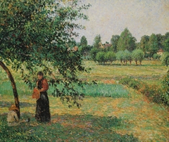 Dans le pré by Camille Pissarro