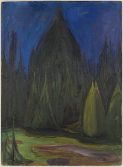 Dark Spruce Forest by Edvard Munch