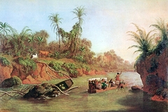 Der Isthmus von Panama auf der Höhe des Chagres River. by Charles Christian Nahl