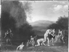 Diana im Bade und Aktäon (Schule) by Cornelius van Poelenburgh