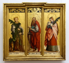 Die Heiligen Katharina / Der Heilige Paulus / Die Heilige Agnes by Master of Meßkirch