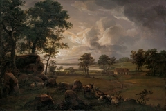 Dolmen near Vordingborg in Moonlight by Johan Christian Dahl