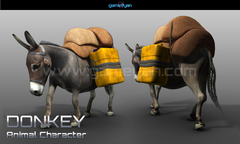 3D Donkey Animal Character Animation Riyadh by GameYan Studio