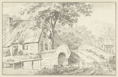 Dorpsgezicht by Jacob Cats 1741-1799