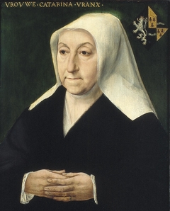 Dubbelportret van Adriaen van de Broucke en Catharina Vranx by Jan Mostaert