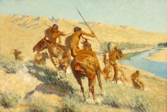 Episode of the Buffalo Gun by Frederic Remington