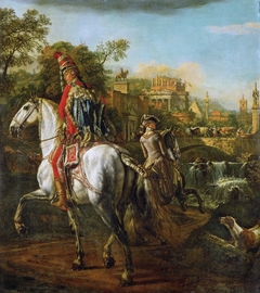 Equestrian Portrait of a Hussar Officer by Bernardo Bellotto