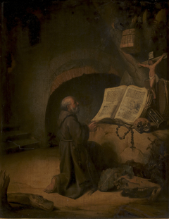 Eremit Praying by Jacob van Spreeuwen