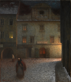 Evening Street by Jakub Schikaneder