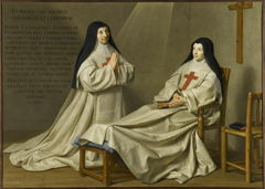 La mère Catherine-Agnès Arnauld (1593-1671) et la soeur Catherine de Sainte Suzanne Champaigne (1636-1686), fille de l'artiste by Philippe de Champaigne