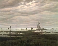 Flat country shank at Bay of Greifswald by Caspar David Friedrich