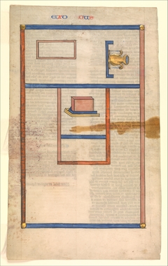 Floor Plan of the Tabernacle, one of six illustrated leaves from the Postilla Litteralis (Literal Commentary) of Nicholas of Lyra by Anonymous