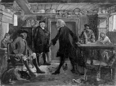 Fra Ludvig Holbergs "Erasmus Montanus", III akt, 3. scene by Wilhelm Marstrand