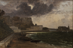 From the Harbour at Naples. Gathering Storm by Franz Ludwig Catel