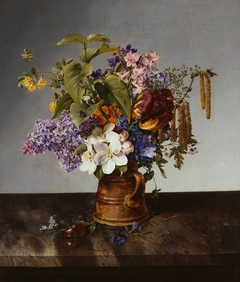 Garden bouquet in the jug by Johann Wilhelm Preyer