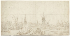 Gezicht op Delft by Jan Brueghel II
